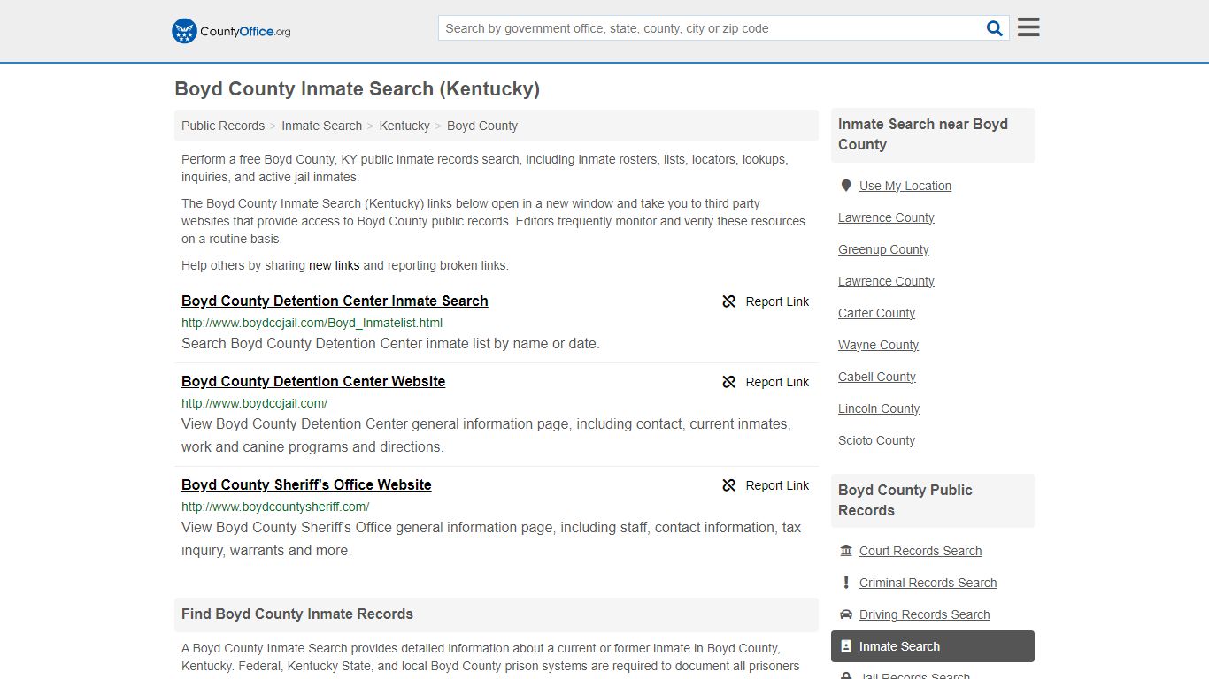 Inmate Search - Boyd County, KY (Inmate Rosters & Locators)