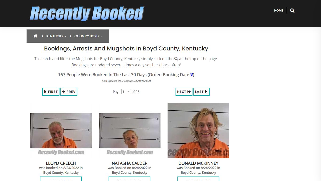 Recent bookings, Arrests, Mugshots in Boyd County, Kentucky